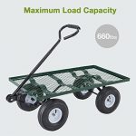 Mecor-Yard-Wagon-Cart-Garden-Utility-Lawn-Heavy-Duty-Steel-Cart-with-WheelsFlat-Free-Tires-660lbs-Multifunctional-Pulling-Wagon-0-1