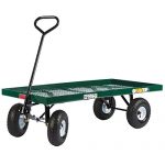 Millside-Metal-Deck-Wagon-with-Flat-Free-Tires-Green-0