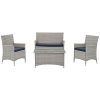 Modern-Contemporary-Outdoor-Patio-Four-PCS-Lounge-Chairs-and-Coffee-Table-Set-Navy-Blue-Rattan-0-1