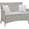 Modern-Contemporary-Urban-Outdoor-Patio-Four-PCS-Lounge-Chairs-and-Coffee-Table-Set-White-Rattan-0-6