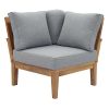 Modway-EEI-1146-NAT-GRY-SET-Marina-Premium-Grade-A-Teak-Wood-Outdoor-Patio-Sectional-Sofa-Corner-Chair-Natural-Gray-0