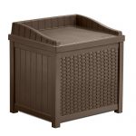 Most-Elegant-Inexpensive-Weather-Proof-Decorative-Mocha-Brown-22-Gallon-Resin-Storage-Deck-Box-Love-Seat-With-Decorative-Woven-Design-Deep-Storage-Organizational-Area-For-Easy-Clean-Up-Lightweight-0