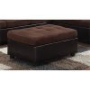 Multi-Fabric-Ottoman-Bench-Microfiber-And-Vinyl-Upholstery-Comfortable-Seat-Practical-Furniture-Sturdy-Construction-Traditional-Style-Living-Room-Den-Chocolate-Finish-Expert-Guide-0