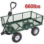 NEW-660lbs-Heavy-Duty-Lawn-Garden-Utility-Cart-Wagon-Wheelbarrow-Steel-Trailer-0-0