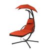 NEW-Hanging-Chaise-Lounger-Chair-Arc-Stand-Air-Porch-Swing-Hammock-Chair-Canopy-Red-0-1