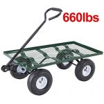 NEW-Lawn-Yard-Utility-Garden-Wagon-Heavy-Duty-Nursery-Cart-Wheelbarrow-Steel-Trailer-0-1