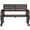 NEW-Patio-Garden-Wooden-Wagon-Wheel-Bench-Rustic-Wood-Design-Outdoor-Furniture-0-1