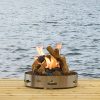 Napoleon-Patioflame-Fire-Pit-with-Logs-GPFN-2-Round-Stainless-Steel-Natural-Gas-0-0