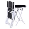 New-3-PCS-Folding-Bistro-Table-Chairs-Set-Garden-Backyard-Patio-Furniture-Black-0-2