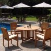 New-5-Pc-Luxurious-Grade-A-Teak-Dining-Set-48-Round-Butterfly-Table-And-4-Wave-Stacking-Arm-Chairs-WHDSWV1-0