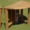 New-5-Pc-Luxurious-Grade-A-Teak-Dining-Set-48-Round-Butterfly-Table-and-4-Arbor-Arm-Stacking-Chairs-0-1
