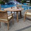 New-5-Pc-Luxurious-Grade-A-Teak-Dining-Set-48-Round-Table-and-4-Stacking-Arbor-Arm-Chairs-WHDSAB3-0