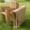 New-7Pc-Grade-A-Indonesian-Teak-Outdoor-Dining-Set-60-Round-Table-6-Patara-Teak-Stacking-Chairs-with-Cushions-Pads-0-2