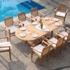 New-9-Pc-Luxurious-Grade-A-Teak-Dining-Set-94-Mas-Oval-Table-Trestle-Leg-And-8-Mas-Stacking-Arm-Chairs-WHDSMSf-0-0
