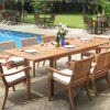 New-9-Pc-Luxurious-Grade-A-Teak-Dining-Set-94-Rectangle-Table-and-8-Stacking-Arm-Chairs-ModelABb-0
