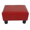 New-MTN-G-Modern-Faux-Leather-Ottoman-Footrest-Stool-Foot-Rest-Small-Chair-Seat-Sofa-Couch-wine-red-0