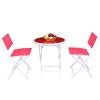 New-Red-3-PCS-Folding-Bistro-Table-Chairs-Set-Garden-Backyard-Patio-Furniture-0