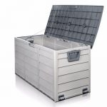 Nice1159-New-Storage-Large-All-Weather-Resin-Durable-Patio-Outdoor-Deck-Box-Easy-to-Use-Cabinet-Container-Organizer-Size-43-X-20-X-17-Light-Grey-0