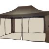 Northlight-10-x-15-Two-Tone-Brown-Pop-Up-Outdoor-Garden-Gazebo-with-Mosquito-Net-Screen-0