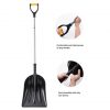 ORIENTOOLS-Snow-Shovel-Steel-Handle-Plastic-Blade-Utility-Shovel-Detachable-with-Yellow-Rubberized-D-Grip-for-Car-Camping-Garden-51-Length-14-Blade-0-0