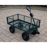 Oakland-Living-Corporation-450-lb-Weight-Capacity-Garden-Cart-with-Adaptor-Handle-in-Green-0-0