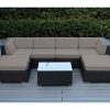 Ohana-7-Piece-Outdoor-Patio-Furniture-Sectional-Conversation-Set-Black-Wicker-with-Sunbrella-Taupe-Cushions-No-Assembly-with-Free-Patio-Cover-0