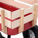 Outdoor-Wagon-ALL-Terrain-Pulling-Children-Kid-Garden-Cart-w-Wood-Railing-Red-0-11