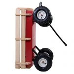 Outdoor-Wagon-ALL-Terrain-Pulling-Children-Kid-Garden-Cart-w-Wood-Railing-Red-0-13