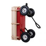 Outdoor-Wagon-ALL-Terrain-Pulling-Children-Kid-Garden-Cart-w-Wood-Railing-Red-0-7