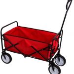 Outdoor-Yard-Folding-Wagon-Garden-Utility-Travel-Collapsible-Cart-Home-Red-0