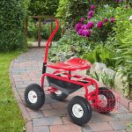 Outsunny-Rolling-Garden-Cart-with-Bucket-Basket-Red-0-0