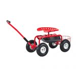 Outsunny-Rolling-Garden-Cart-with-Bucket-Basket-Red-0-2