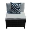 PATIOROMA-5pc-Outdoor-PE-Wicker-Rattan-Sectional-Furniture-Set-with-Cream-White-Seat-and-Back-Cushions-Blue-Throw-Pillows-Steel-Frame-Gray-0-1
