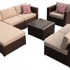 PATIOROMA-Outdoor-Furniture-Sectional-Sofa-Set-8-Piece-Set-All-Weather-Brown-Wicker-with-Beige-Seat-Cushions-Glass-Coffee-Table-Wiker-Single-Chair-Patio-Backyard-Pool-0-0