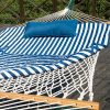 PG-PRIME-GARDEN-12FT-4-Piece-Heritage-Hammock-Essential-Package-Accommodate-1-Person-100-Cotton-Rope-Polyester-Pad-and-Pillow-ComboGreen-Coated-Steel-FrameRust-Resistant-Weight-Limit-275-lb-0-1