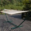 PG-PRIME-GARDEN-12FT-4-Piece-Heritage-Hammock-Essential-Package-Accommodate-1-Person-100-Cotton-Rope-Polyester-Pad-and-Pillow-ComboGreen-Coated-Steel-FrameRust-Resistant-Weight-Limit-275-lb-0-2