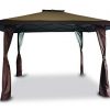 PHI-VILLA-13-x-13-Straight-Leg-Pop-up-Canopy-Gazebo-for-Backyard-Party-Event-169-Sq-Ft-of-Shade-Brown-0