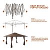 PHI-VILLA-13-x-13-Straight-Leg-Pop-up-Canopy-Gazebo-for-Backyard-Party-Event-169-Sq-Ft-of-Shade-Brown-0-2