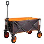 PORTAL-Collapsible-Folding-Utility-Wagon-Quad-Compact-Outdoor-Garden-Camping-Cart-Support-up-to-225-lbs-Grey-0