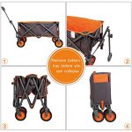 PORTAL-Collapsible-Folding-Utility-Wagon-Quad-Compact-Outdoor-Garden-Camping-Cart-Support-up-to-225-lbs-Grey-0-2
