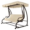 Palm-Springs-3-Person-Converting-Patio-Porch-Swing-Chair-with-Cushions-Futon-0