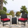 Palm-Springs-Outdoor-3-Piece-Patio-RattanWicker-Style-Furniture-Conversation-Set-2-Chairs-with-Cushions-Glass-Top-Side-Table-0