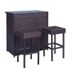 Palm-Springs-Wicker-Style-3-Piece-Outdoor-Bar-Set-with-Stools-High-Bar-Table-with-Glass-Top-with-2-Stools-0