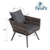 Pamapic-4-Piece-Outdoor-Patio-Wicker-Furniture-Sets-with-Cushions-Unique-Design-with-Round-Rattan-PE-Rattan-Outdoor-Sectional-Sofa-Table-with-Adjustable-Legs-Grey-0-1