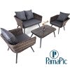 Pamapic-4-Piece-Outdoor-Patio-Wicker-Furniture-Sets-with-Cushions-Unique-Design-with-Round-Rattan-PE-Rattan-Outdoor-Sectional-Sofa-Table-with-Adjustable-Legs-Grey-0