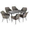 Pamapic-7-PCS-Patio-Dining-Set-Outdoor-Rattan-Furniture-set-Wicker-Sectional-Seat-Cushioned-Sofa-Indoor-Dining-Table-Decoration-for-Patio-Garden-Lawn-Indoor-Backyard-Pool-Grey-0