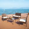 Pamapic-Outdoor-4Piece-Patio-Furniture-Sets-PS-Board-Table-Brown-Embossing-PE-Rattan-Wicker-Sofa-and-Chairs-Set-with-Coffee-TableBeige-Cushion-0-1