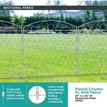Panacea-87560-French-Country-Tall-Grid-Agricultural-Fences-38-x-36-Antique-White-0-1