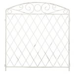 Panacea-87560-French-Country-Tall-Grid-Agricultural-Fences-38-x-36-Antique-White-0