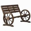 Patio-Garden-Wooden-Wagon-Wheel-Bench-Rustic-Wood-Design-Outdoor-Furniture-0